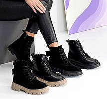 Сапоги женские зимние на молнии кожа, замш 36-41