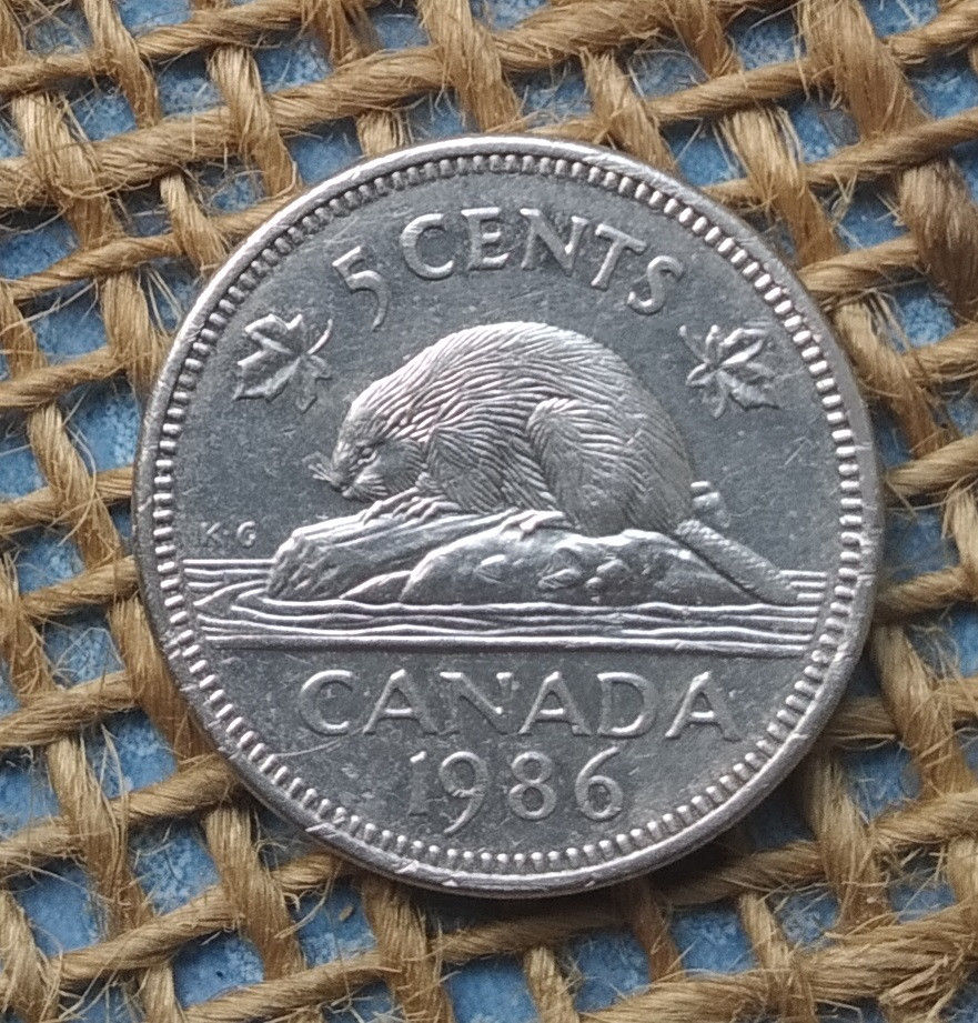 5 центiв 1986 року. Канада, фото 1