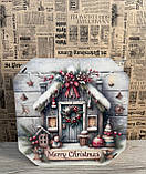 Подарунковий бокс з кришкою великий новорічний, фото 3