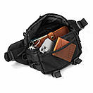 Тактична бананка чоловіча нагрудна поясна сумка TAC-3 Setka Black чорна тканина Оксфорд Україна, фото 8