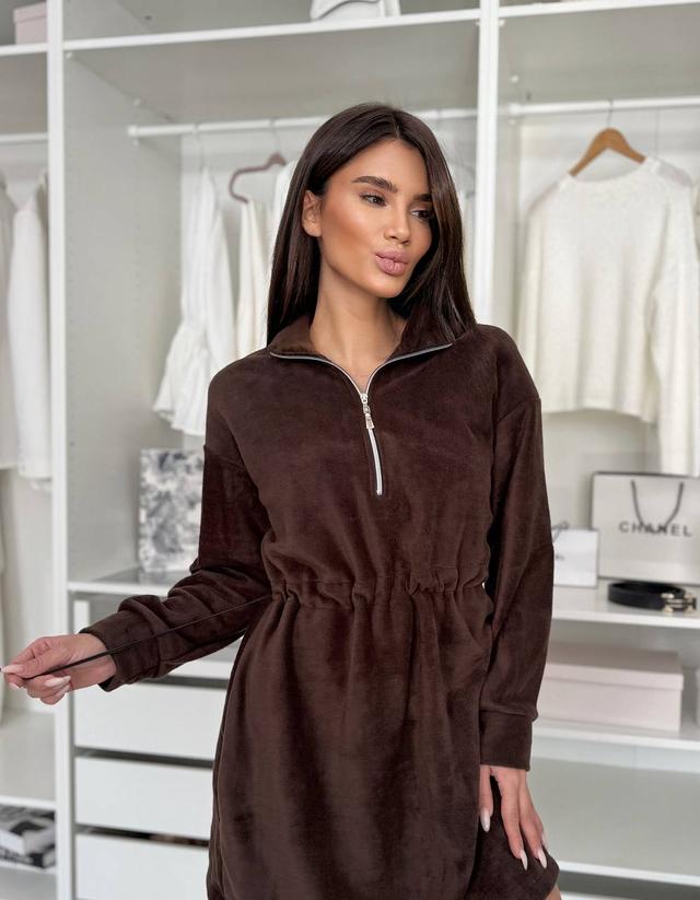 плаття фліс шоколад