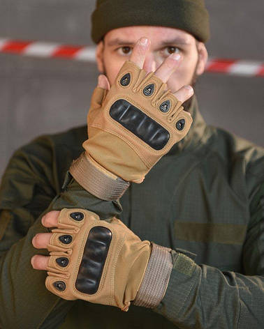 Рукавички безпалі кайот TACT, фото 1