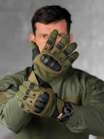 Рукавички тактичні сенсорні карбонова вставка ГР4257, фото 1