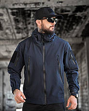 Тактична куртка Soft Shel синій ВТ6474, фото 2