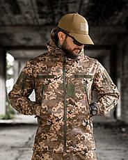 Тактичний костюм софтшел піксель aura ВТ0478, фото 4