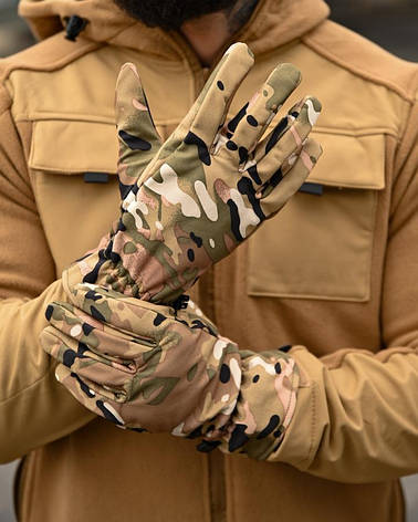 Зимові рукавички SOFSHELL мультікамо ВТ6611, фото 1