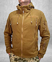 Кофта флісова (койот) з капюшоном