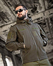 Демісезонна тактична куртка софтшел masad олива, фото 2