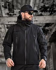 Тактична куртка softshell masad чорна, фото 2