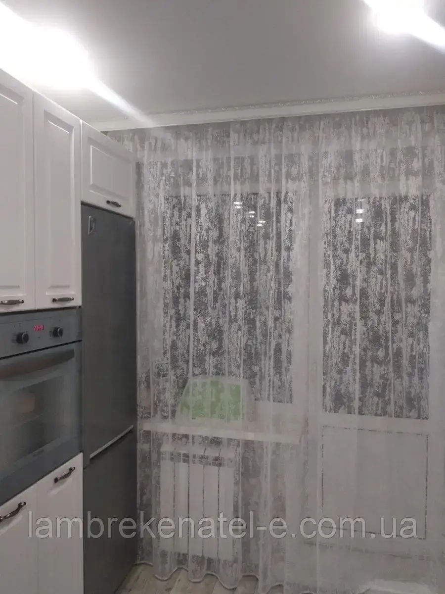 Тюль жакард в кухню, фото 1