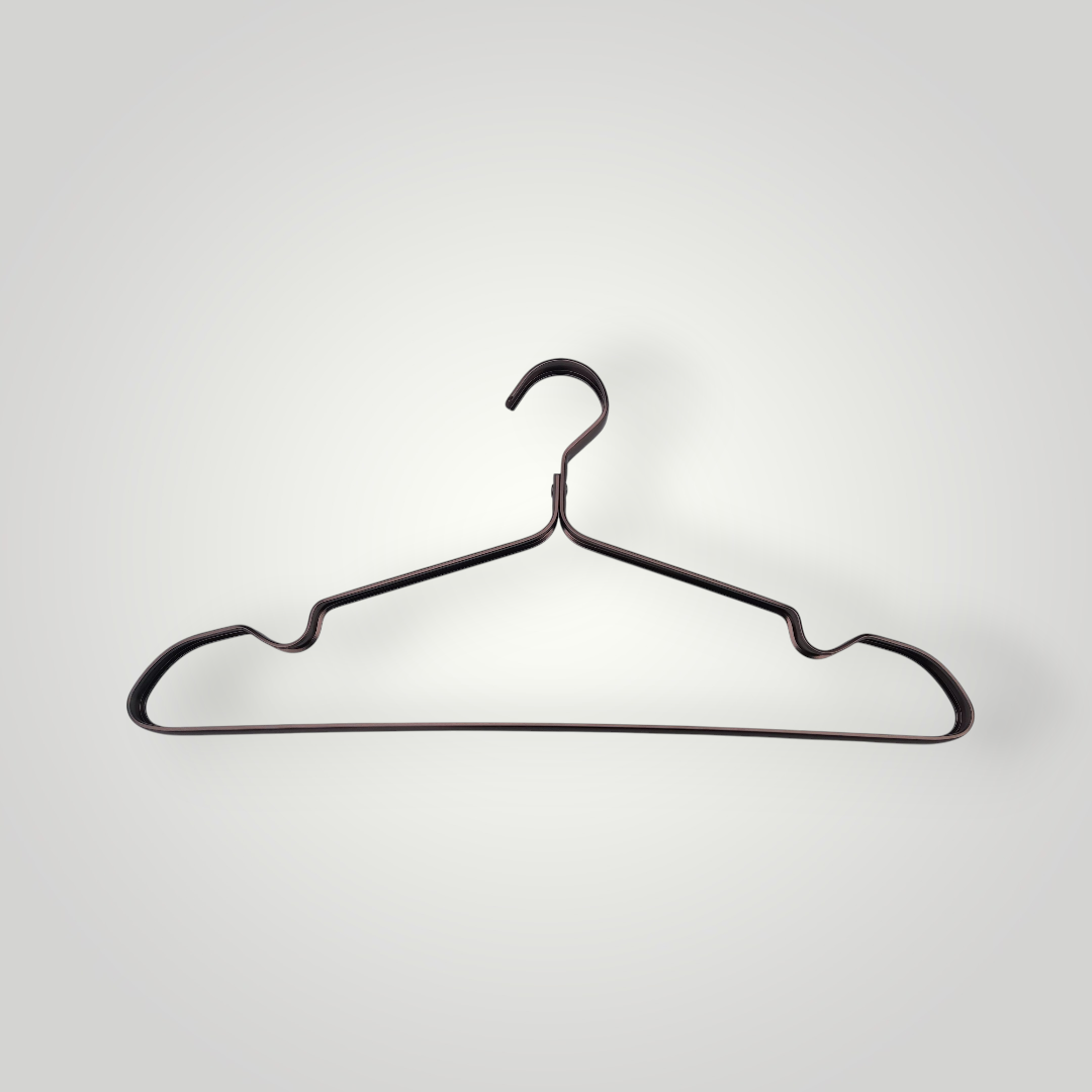 Металеві вішалки плічки 41 см бронзові для одягу 5 шт упаковка, фото 1