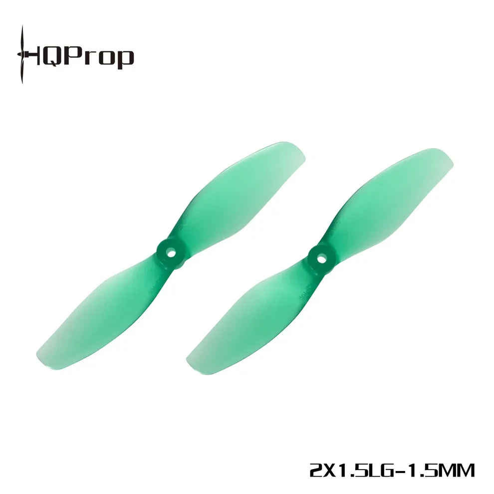 HQProp 51 мм 2 лопаті (1,5 мм вал) Micro Whoop (4 шт, Green)