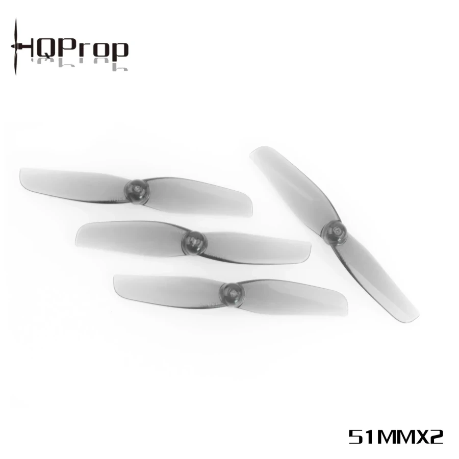 HQProp 51 мм 2 лопаті (1,5 мм вал) Micro Whoop (4 шт, Light Gray)
