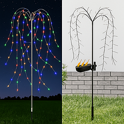 Садовий світильник "Феєрверк" на сонячній батареї, SFK-46 200 LED, Вуличний ґрунтовий ліхтар "Салют" 2 шт.