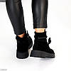 Круті замшеві чорні черевики дизайнерська шнурівка, фото 4