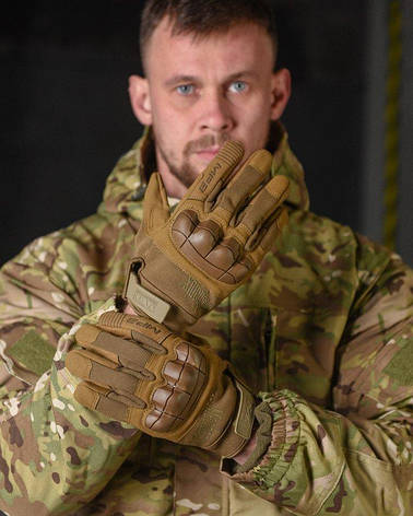 Зимові рукавички Mechanix energy із захисними накладками койот ВТ7557, фото 1