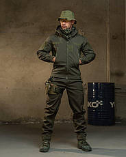 Демісезонний тактичний костюм софтшол Softshell ROCKET олива НП4862, фото 5