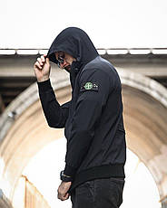 Міська Ветровка Stone island кишеня black 4 ДЛ7035, фото 5