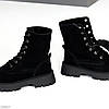 Шикарні замшеві високі чорні черевики трансформери, фото 5