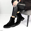 Шикарні замшеві високі чорні черевики трансформери, фото 7