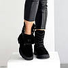 Шикарні замшеві високі чорні черевики трансформери, фото 9