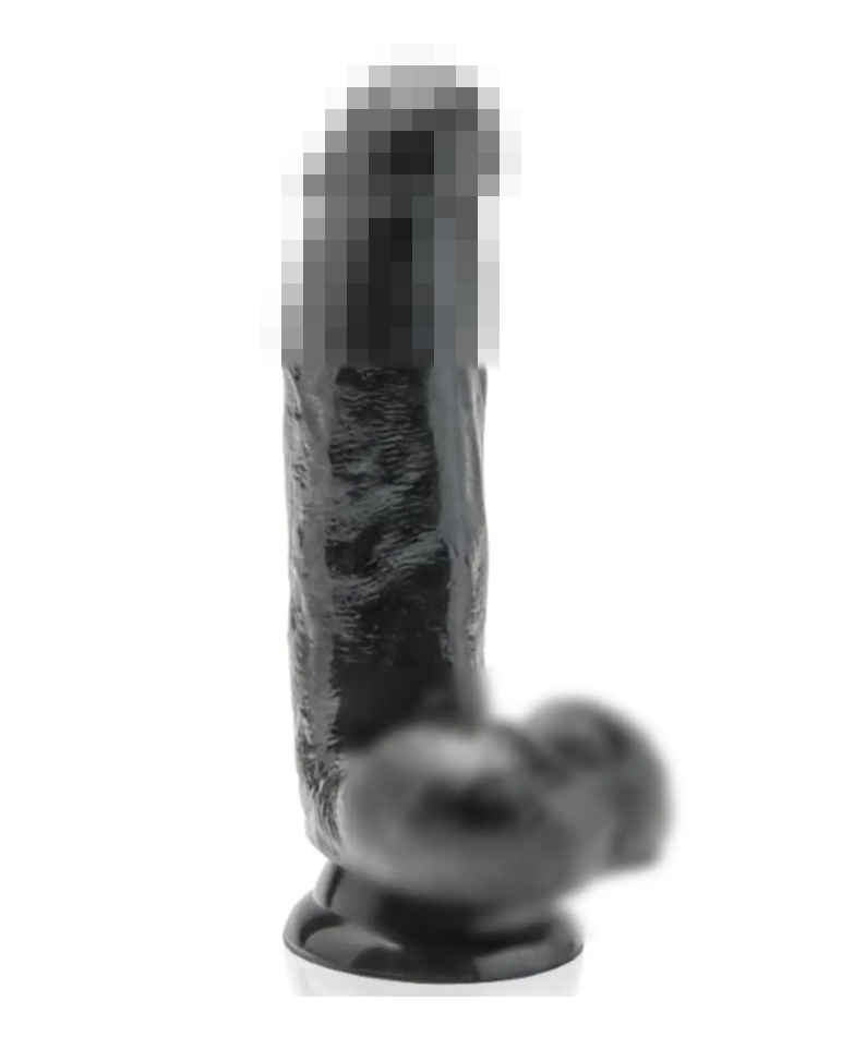Фалоімітатор Get Real Black Dildo 6" with Balls від Toy Joy, 17х3,8 см., фото 1