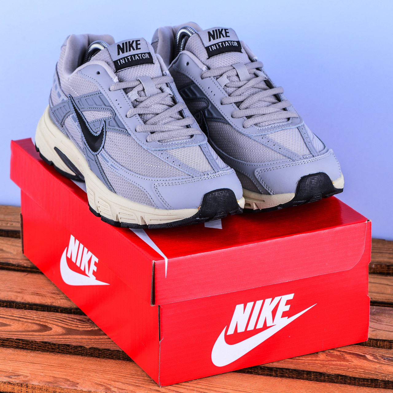 Термо Зимові Кросівки Nike Initiator сірі, фото 1