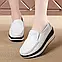 Мокасини Comfortly, лофери демісезонні, жіноче повсякденне взуття, сліпони на платформі, туфлі на танкетці білі 40 р Код 00-0691, фото 9