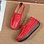 Мокасини Comfortly, лофери демисезонні, жіноче повсякденне взуття, сліпони на платформі туфлі на танкетці червоні 40 р Код 00-0698, фото 3