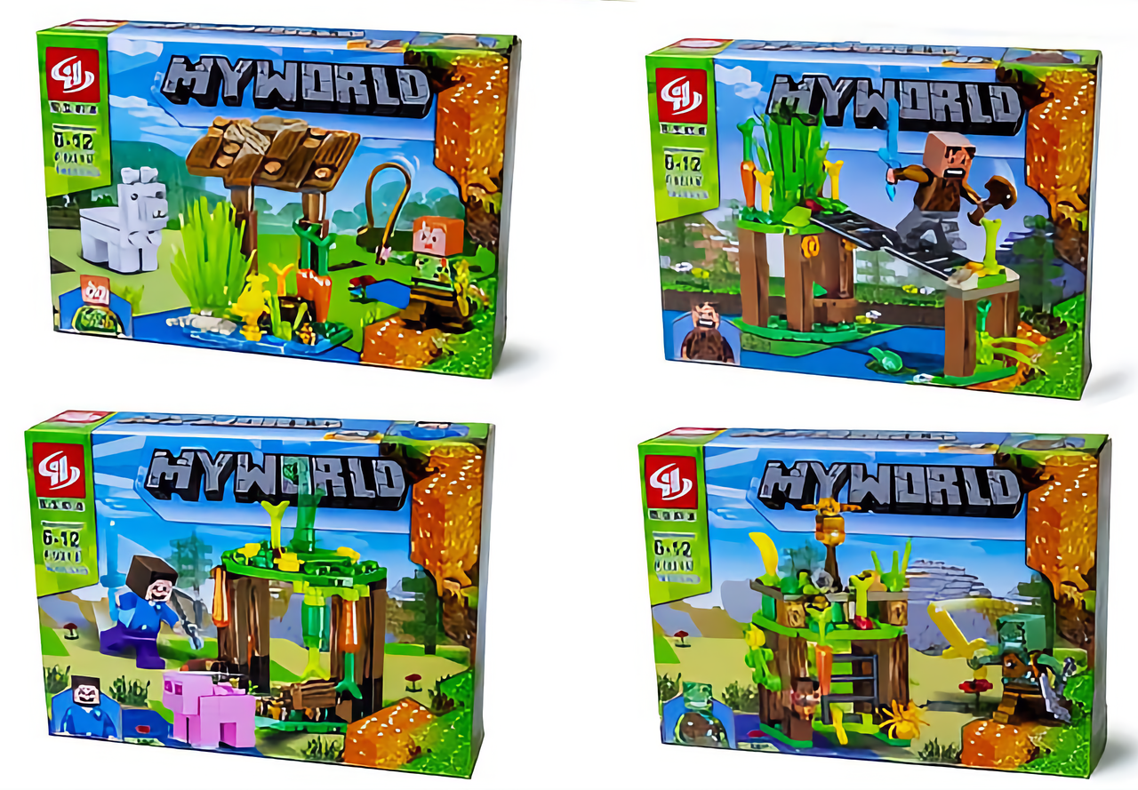 Конструктор 4 в 1 My World №F9018