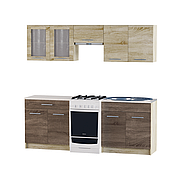 Кухня 2,1м  ЕКО 2102  Сонома/Трюфель Без стільниці