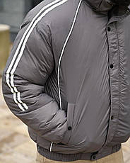 Зимова чоловіча куртка Line grey ПП8093, фото 3