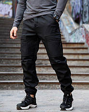 Міські карго штани софтшел HE black ПП7938, фото 2