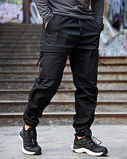 Міські карго штани софтшел HE black ПП7938, фото 3