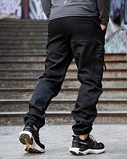 Міські карго штани софтшел HE black ПП7938, фото 4