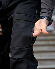 Міські карго штани софтшел HE black ПП7938, фото 5