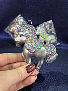 Новорічна іграшка конячка 8*8*2 см, символ 2026 року, колір в асортименті