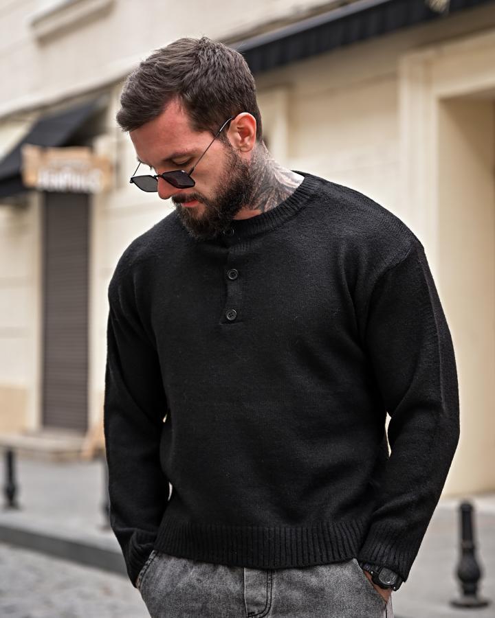 Чоловічий светр ALONSO чорний ПП8132