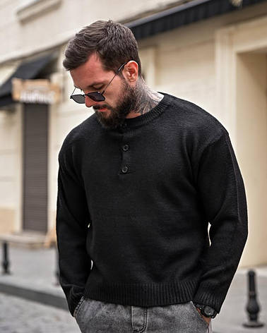 Чоловічий светр ALONSO чорний ПП8132, фото 1