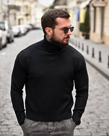 Гольф в'язаний чорний ПП8134, фото 1