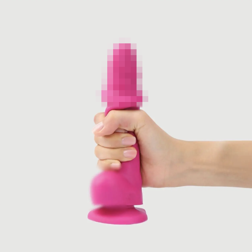 Фалоїмітатор з ефектом рухомої шкіри Strap-On-Me Sliding Skin Realistic Dildo Fuchsia — M, 18,5х3,8 см., фото 1