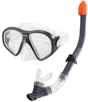 Набір для плавання дорослий Intex 55648 Black маска + трубка