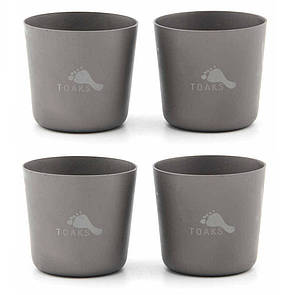 Набір чарок з титану, стопки титанові Toaks 45 мл х 4 шт