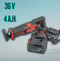 Шабельна пила AL-FA ALCRC36V 36В 4Ah акумуляторна електроножівка набір з пилками кейсом і зарядкою