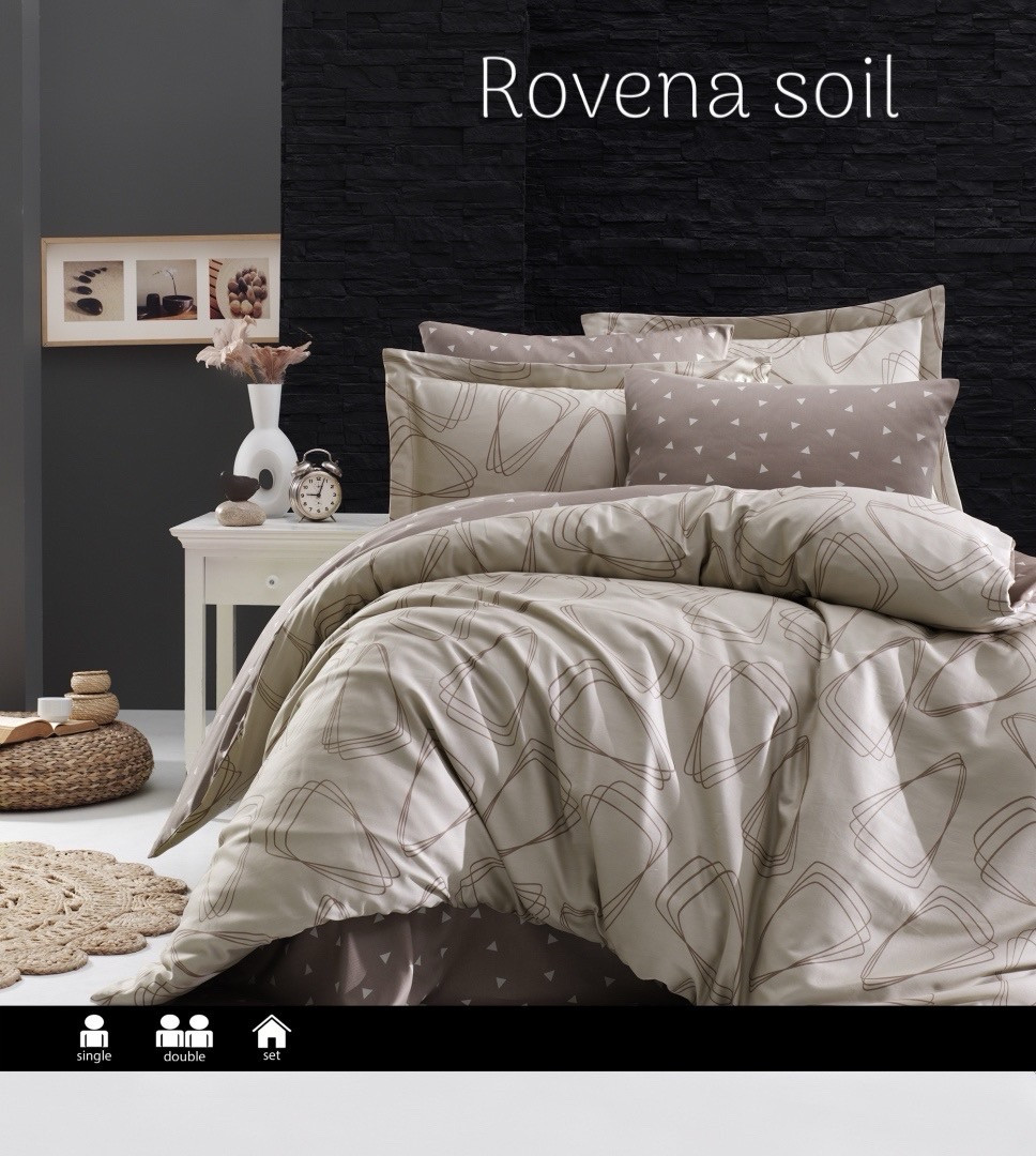 Постільна білизна сатинова Frist choice сімейний розмір Rovena soil, фото 1