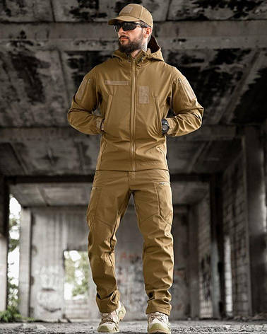 Тактичний костюм софтшел sofftshel AURA койот ПП7821, фото 1