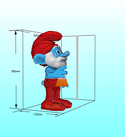 PaperKhan конструктор з картону Папа смурфіки смурфік смурф штрумф штрумпфи Smurfs Schtroumpfs паперкрафт papercraft 3D