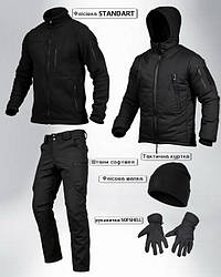 Зимній тактичний костюм 5в1 чорний ПП8202