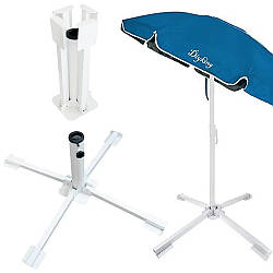 Металева підставка під парасольку 85×30см / Складна підставка для пляжної парасольки / Підставка для парасольки