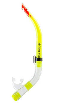 Трубка для плавання доросла Dolvor SN01Р (з продувним клапаном) Жовтий